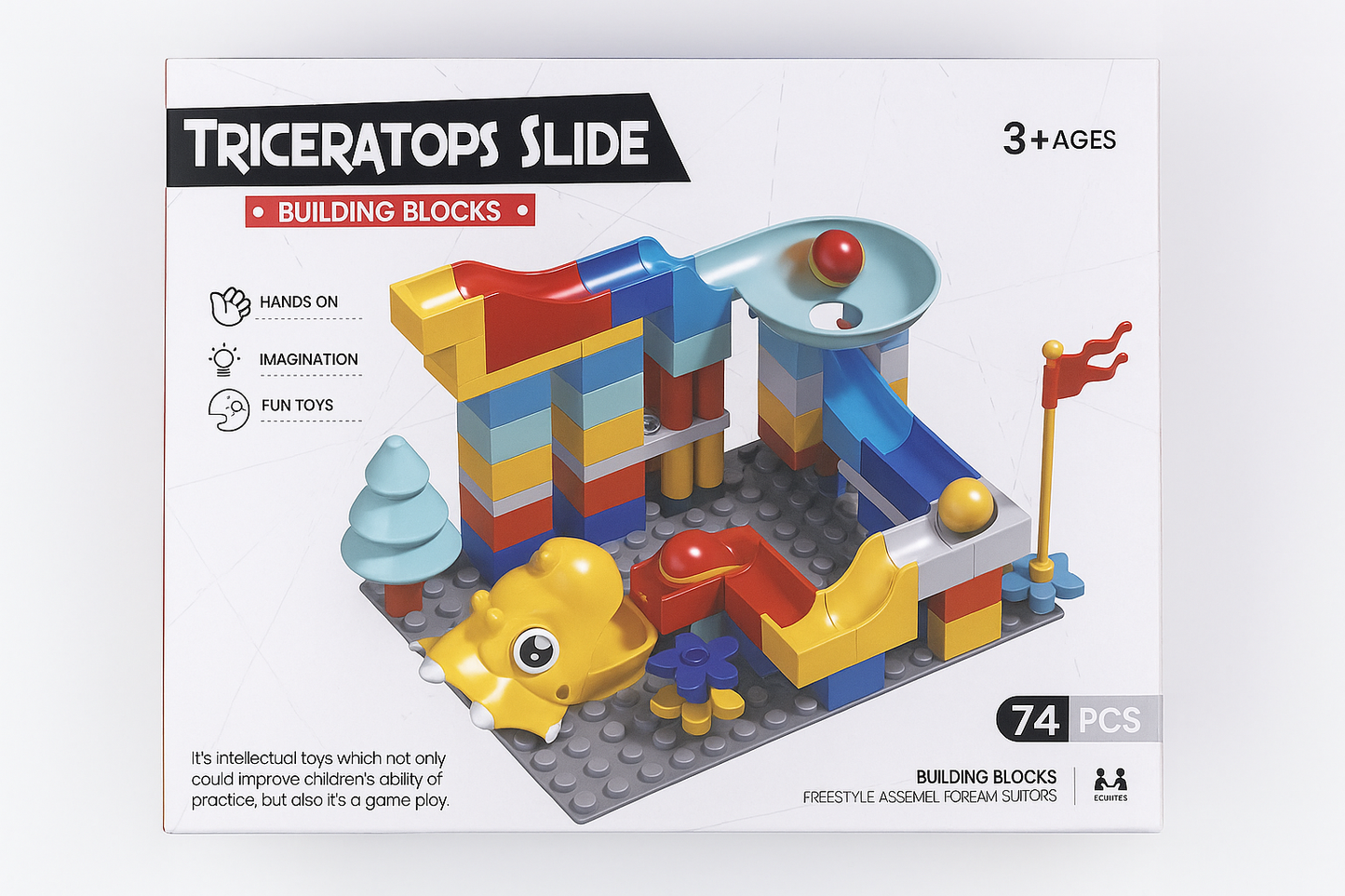 Triceratops Slide – Dino Adventure Building Blocks