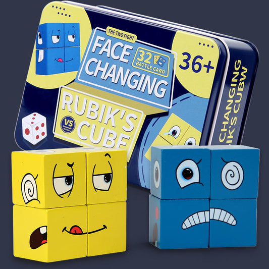 Face‑Changing Battle Cubes – 2‑Player Expression Matching Game