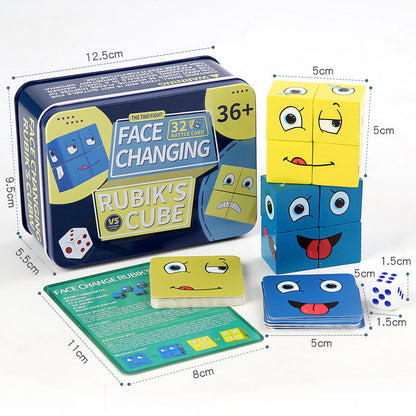 Face‑Changing Battle Cubes – 2‑Player Expression Matching Game