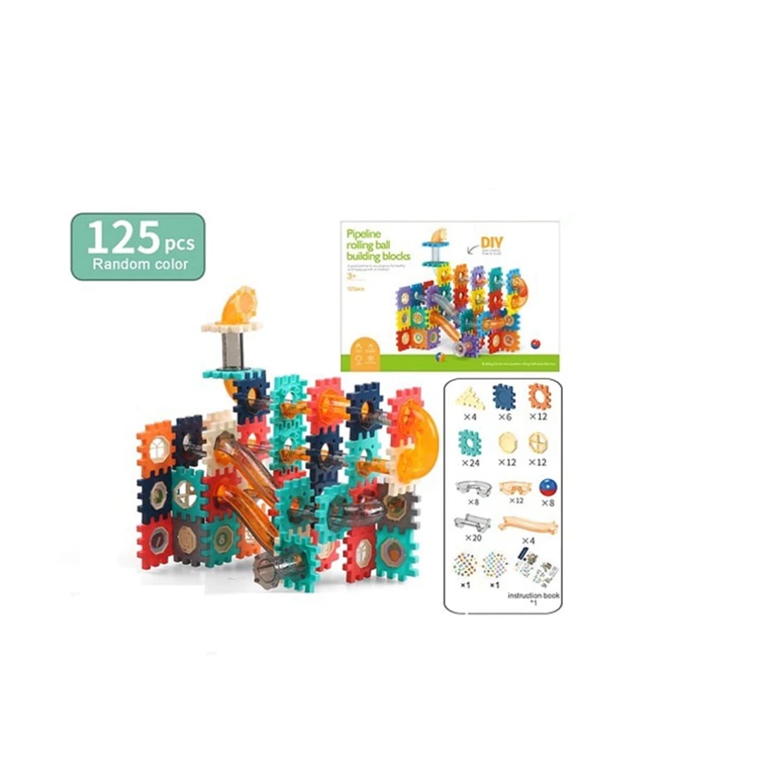 Pipeline Builder – 125-Piece Rolling Ball STEM Set